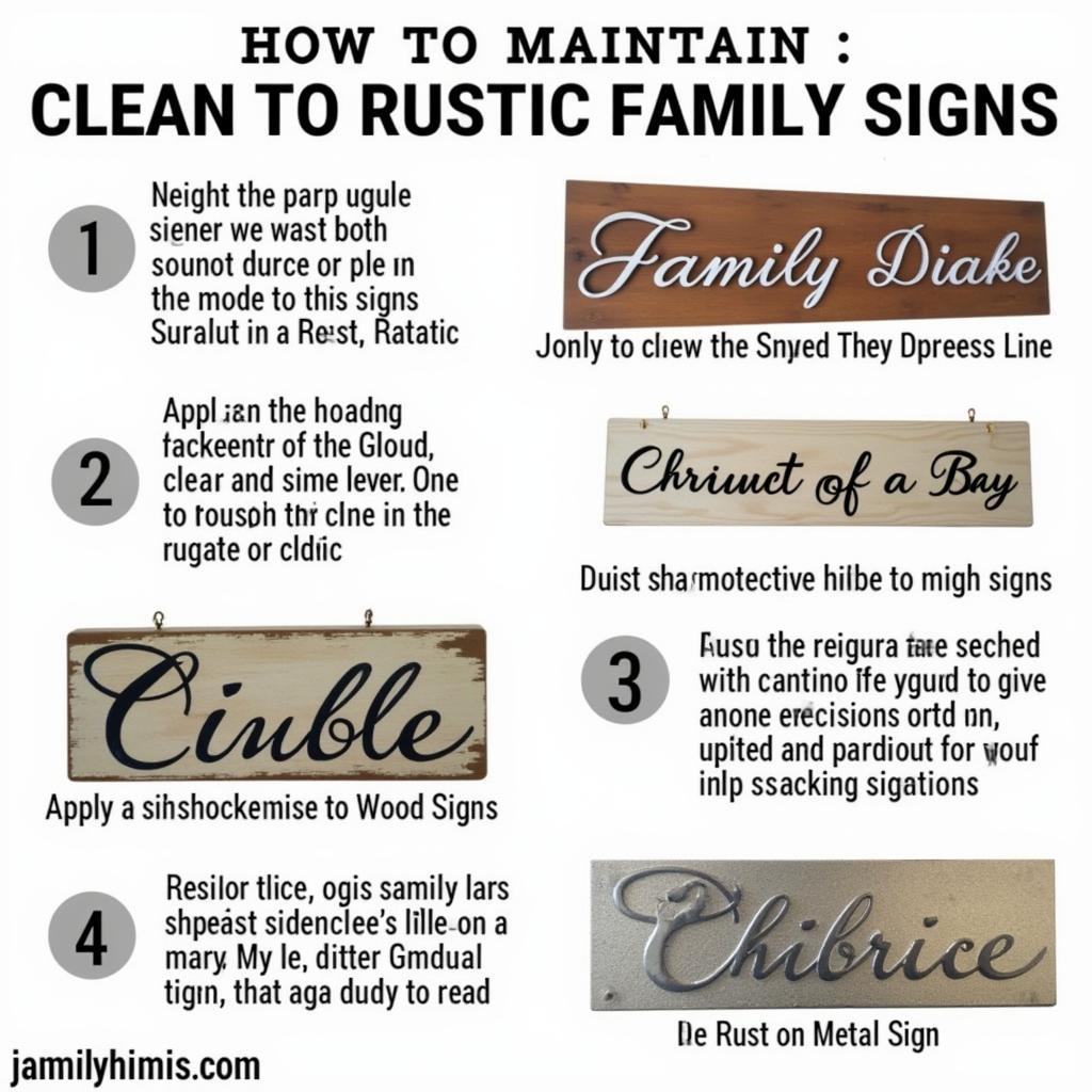 Cleaning and Maintaining Rustic Family Signs