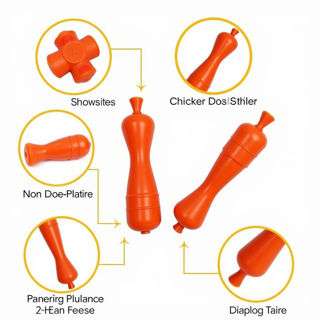 Safe Plastic Hot Dog Dog Toys