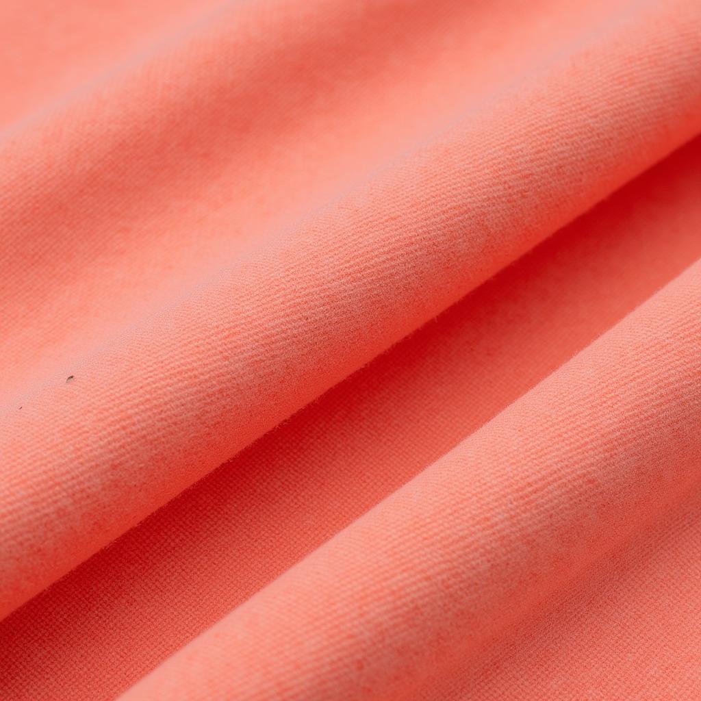 Close-up view of Salmon Flannel Fabric