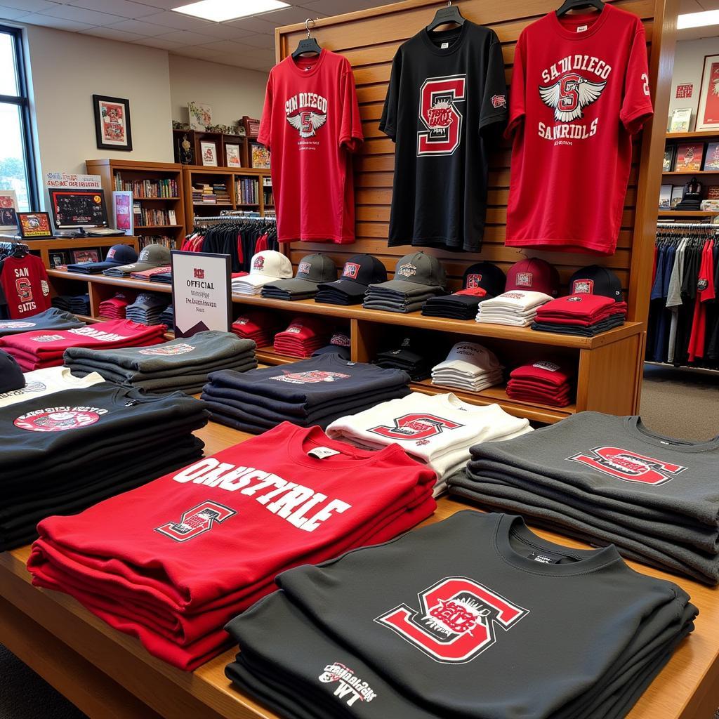 SDSU Bookstore Apparel Display