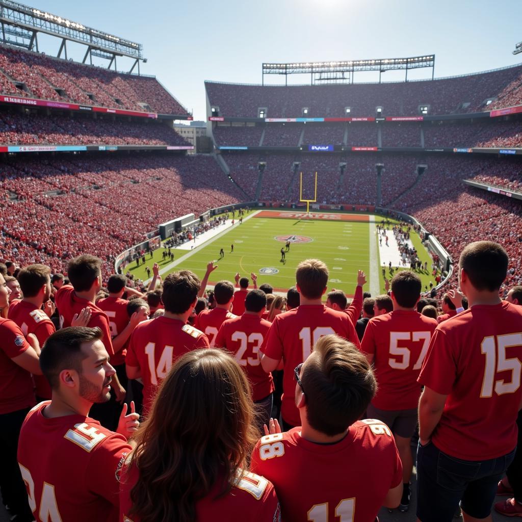 San Francisco Football Fans Cheering