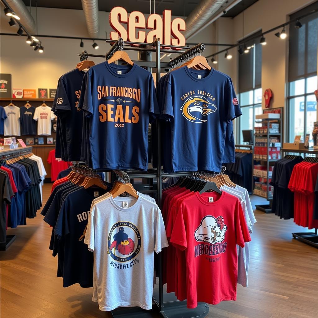 San Francisco Seals T-Shirts Displayed in Store