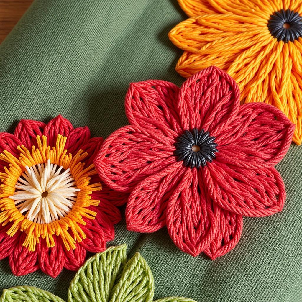 Close-up of a Seasonal Garden Flag