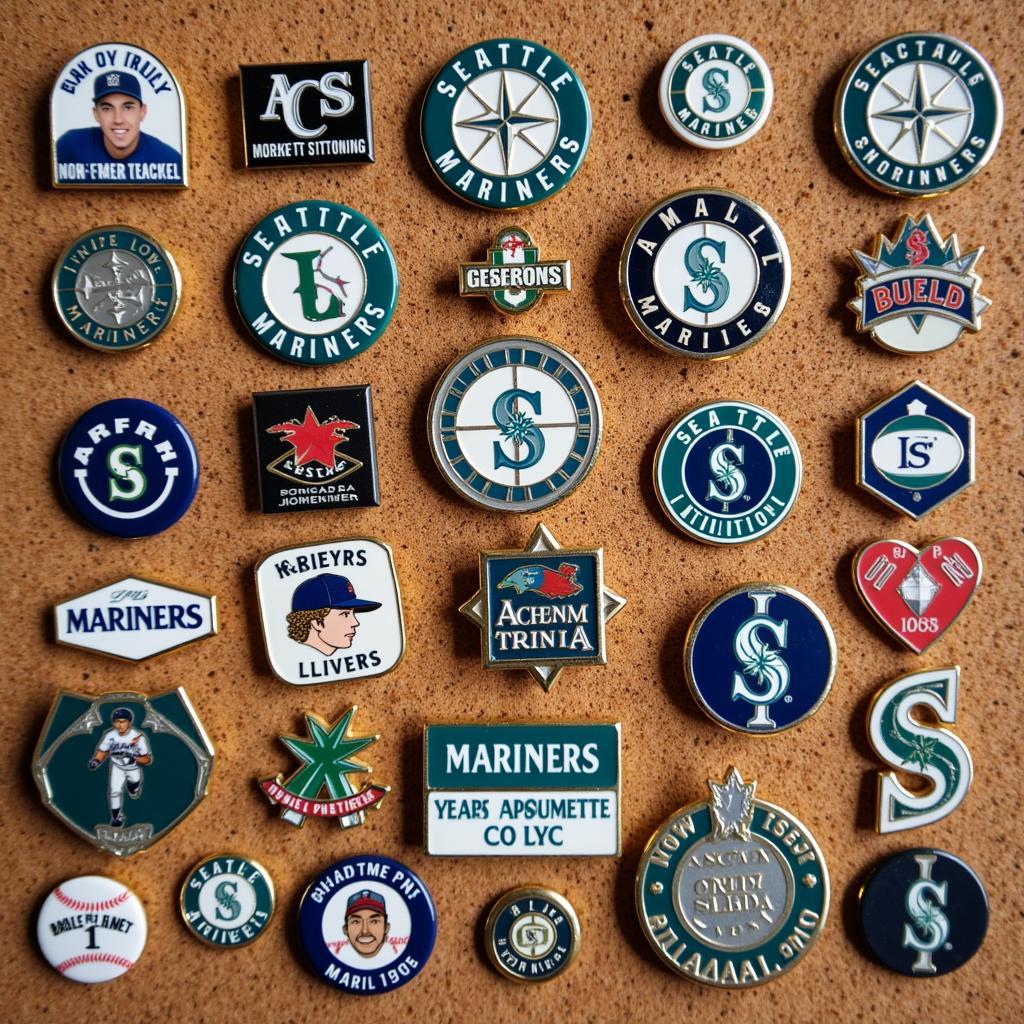 A Diverse Collection of Seattle Mariners Pins