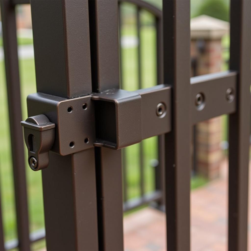 Secure Metal Porch Gate with Lock