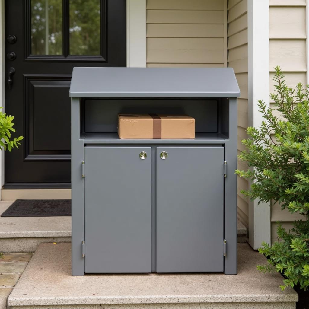 Secure Package Delivery Box on Porch