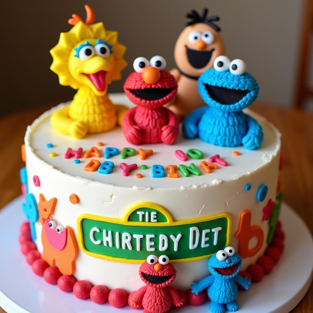 Sesame Street Character Birthday Cake