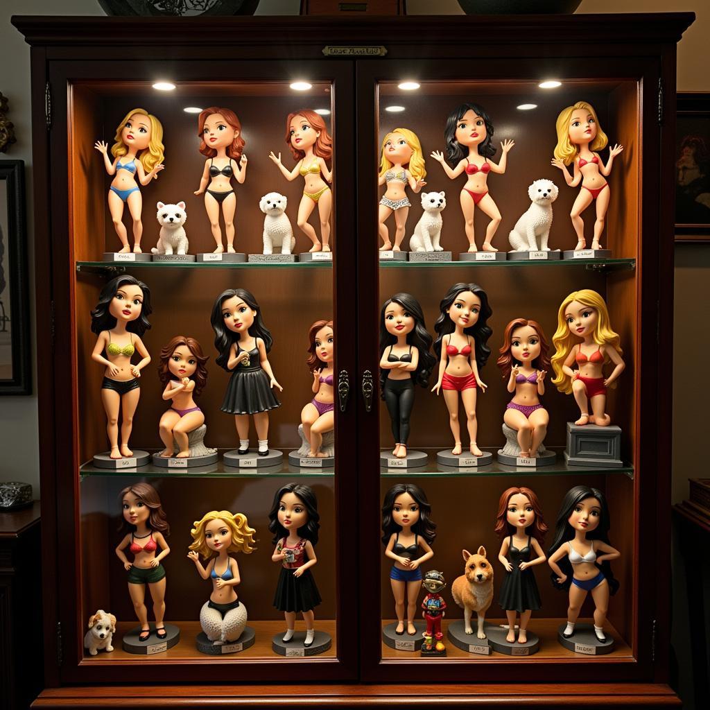 Displaying a collection of sexy bobbleheads