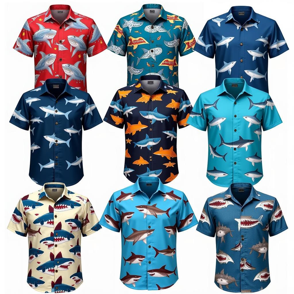 Different Styles of Shark Hawaiian Shirts