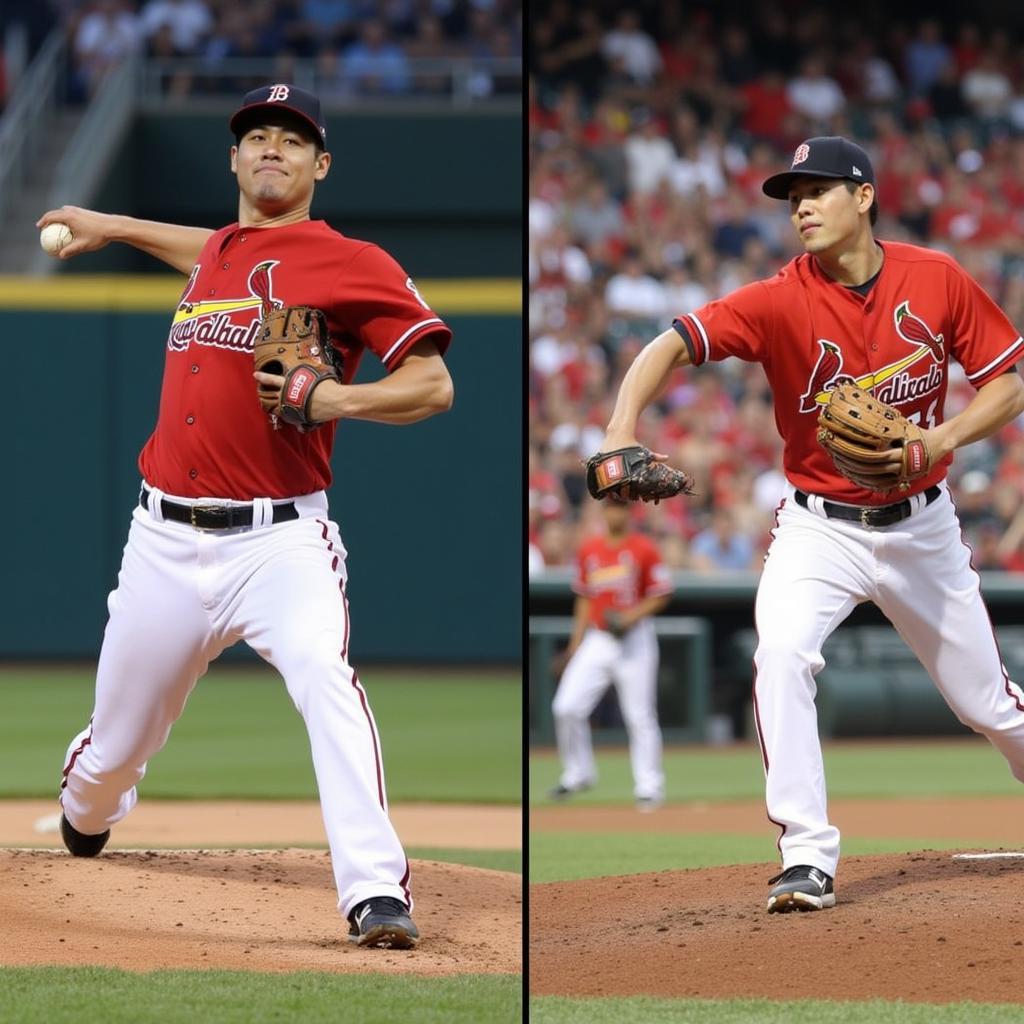 Shohei Ohtani Action Shots - Pitching and Hitting