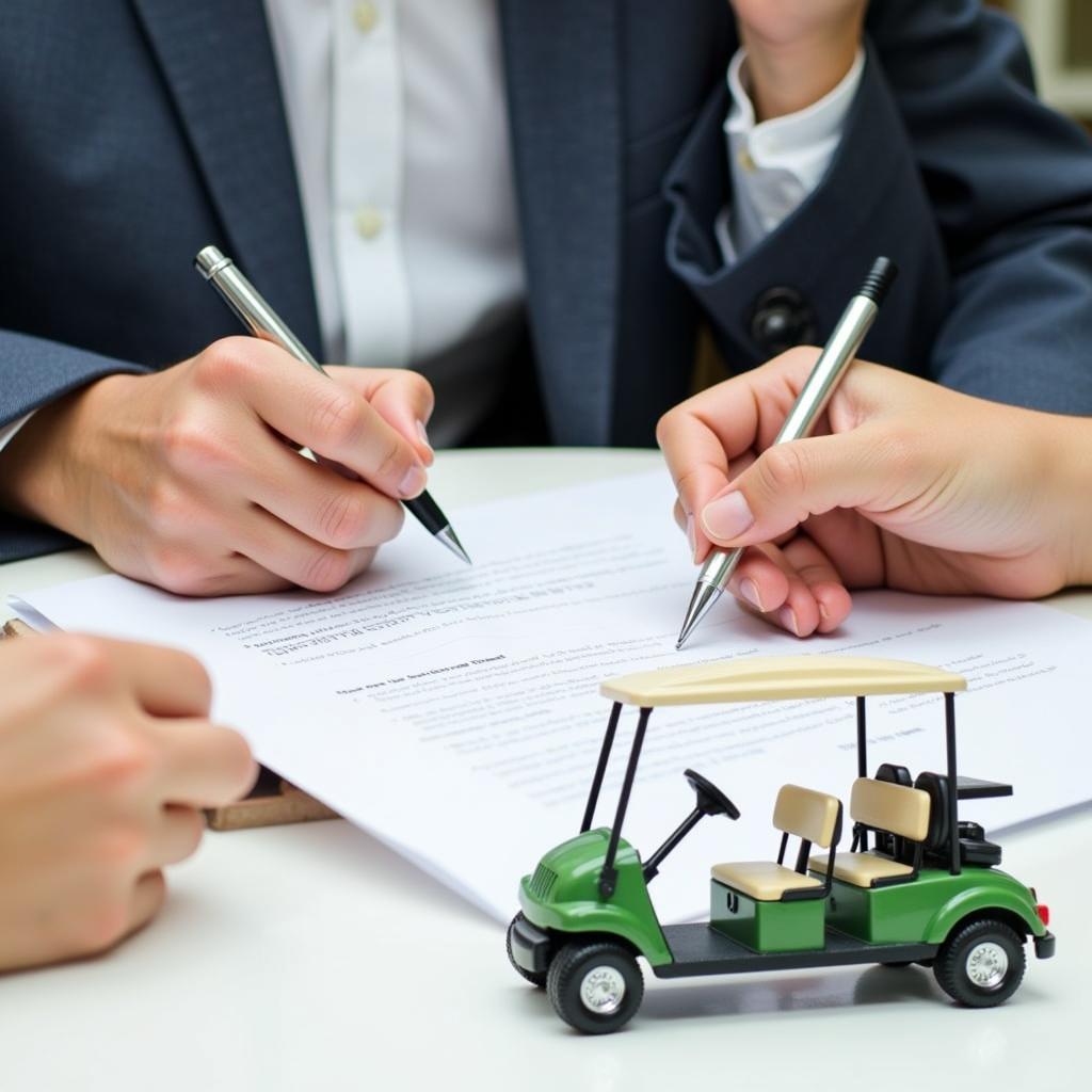 Signing Golf Cart Purchase Agreement in St. Louis