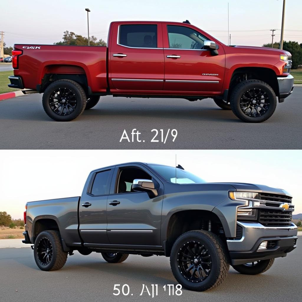 Silverado 2/4 Drop Before & After