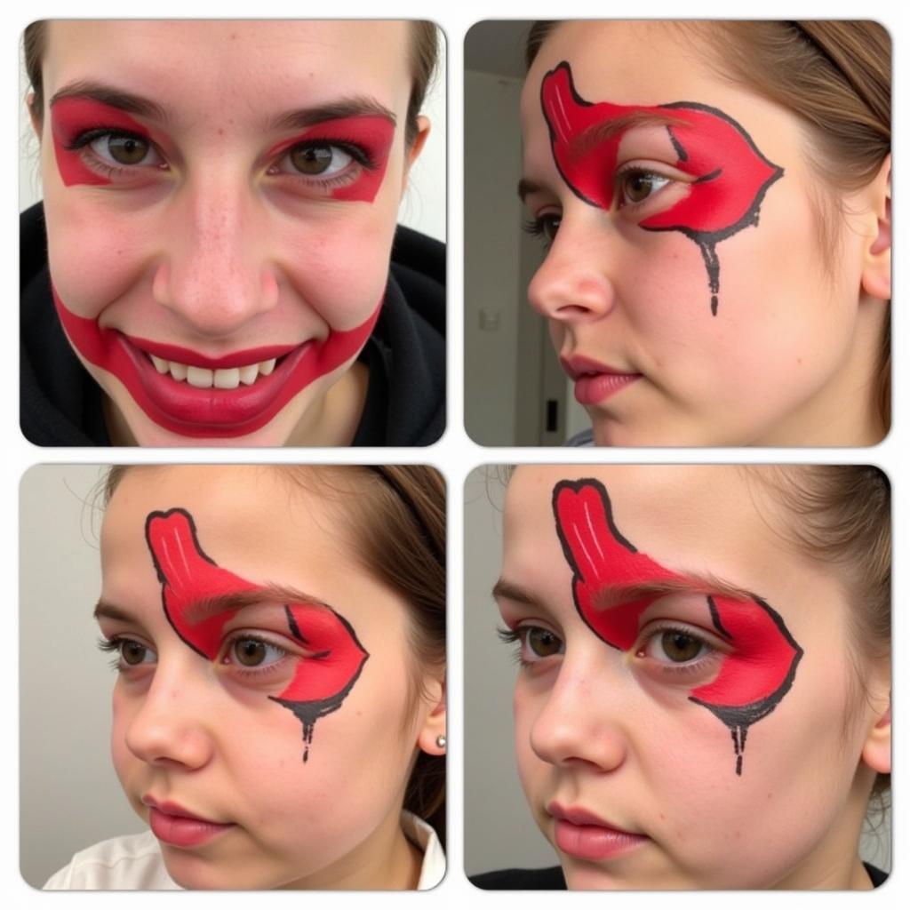 Easy Cardinal Face Paint Designs for Beginners