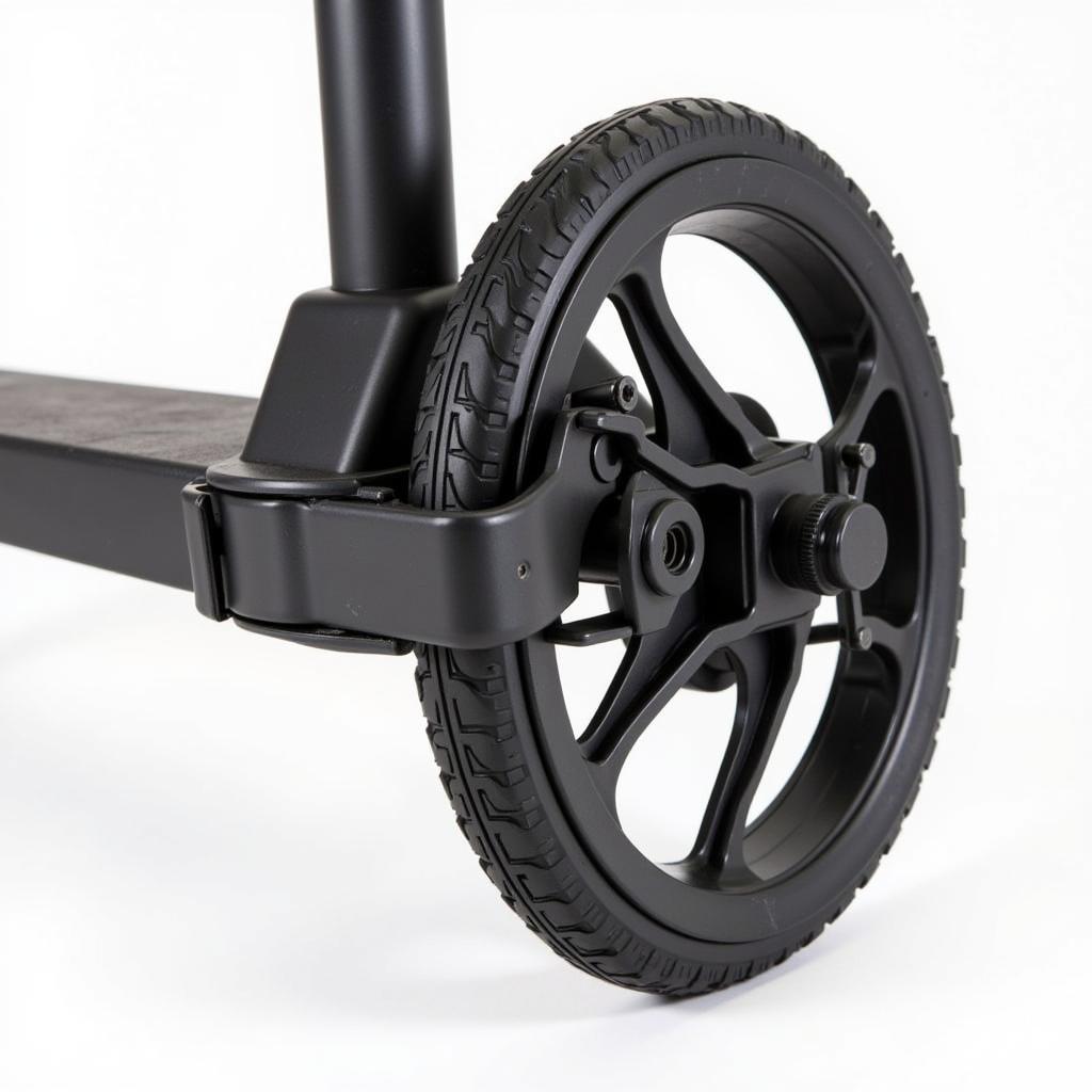 Close-up of Small Knee Scooter Brake and Wheel