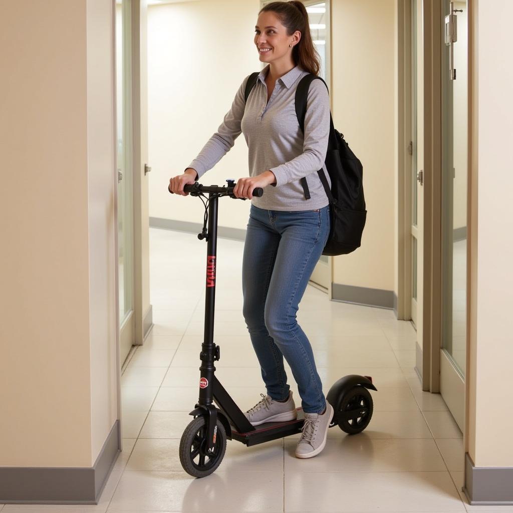 Maneuvering a Small Knee Scooter in Tight Spaces