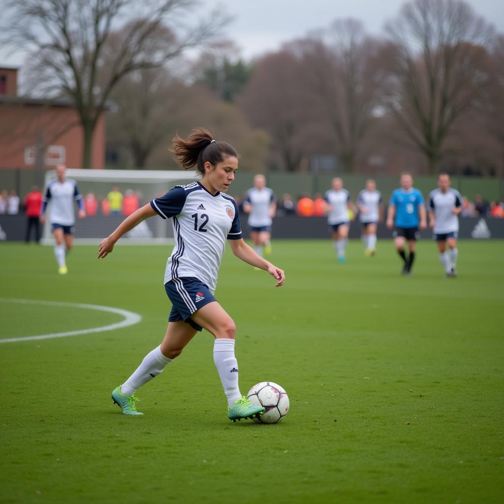 Soccer Player Scanning the Field Tactical Awareness