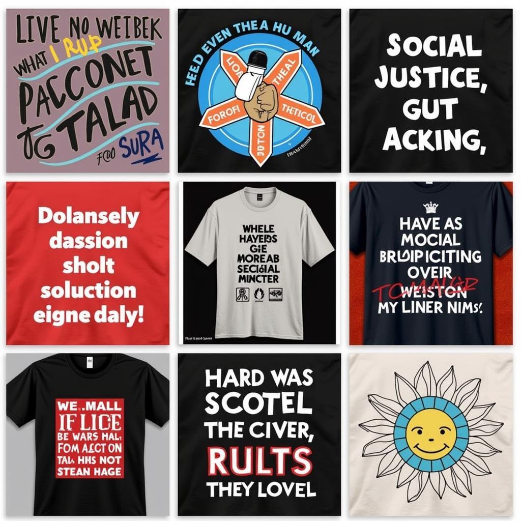 Various designs of social justice shirts