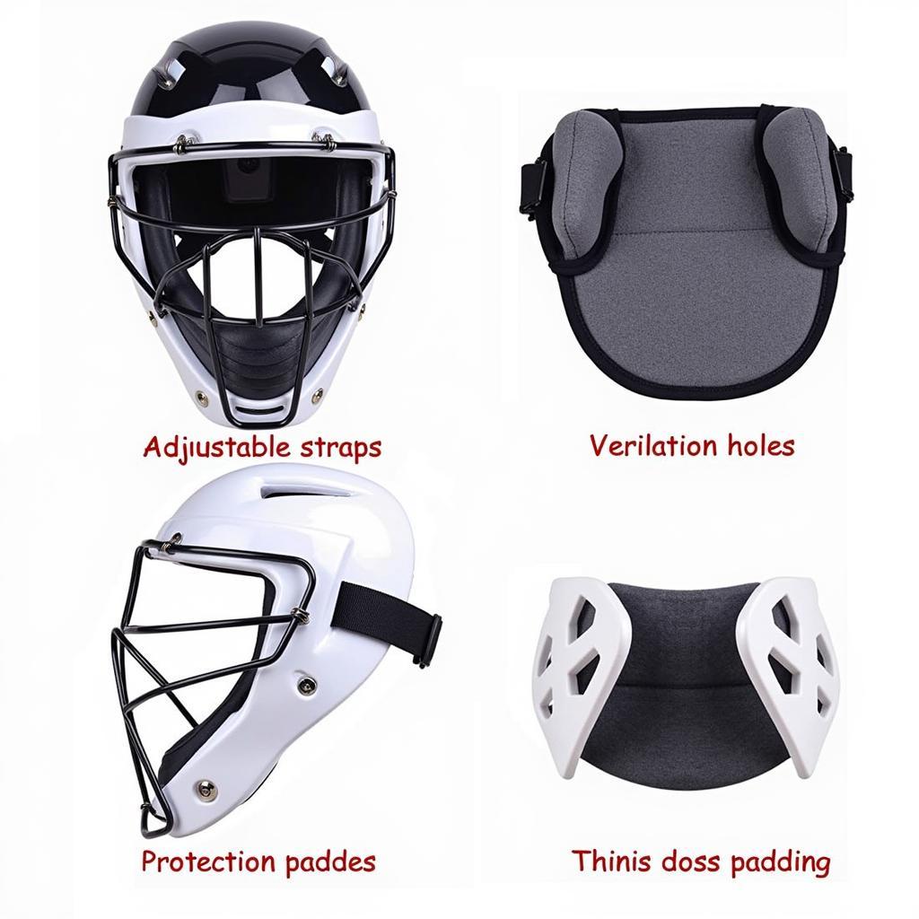 Softball catcher mask with optimal vision and ventilation