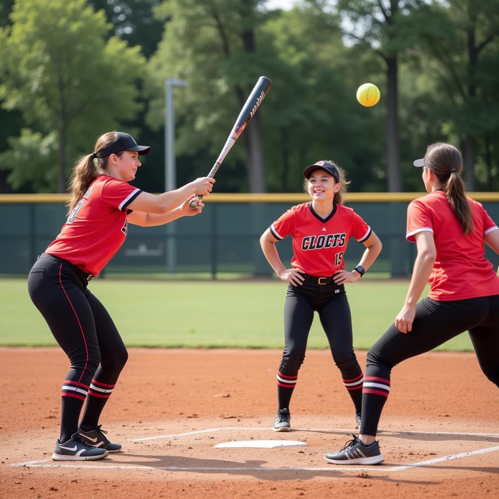 Softball Practice Drills with Softballs