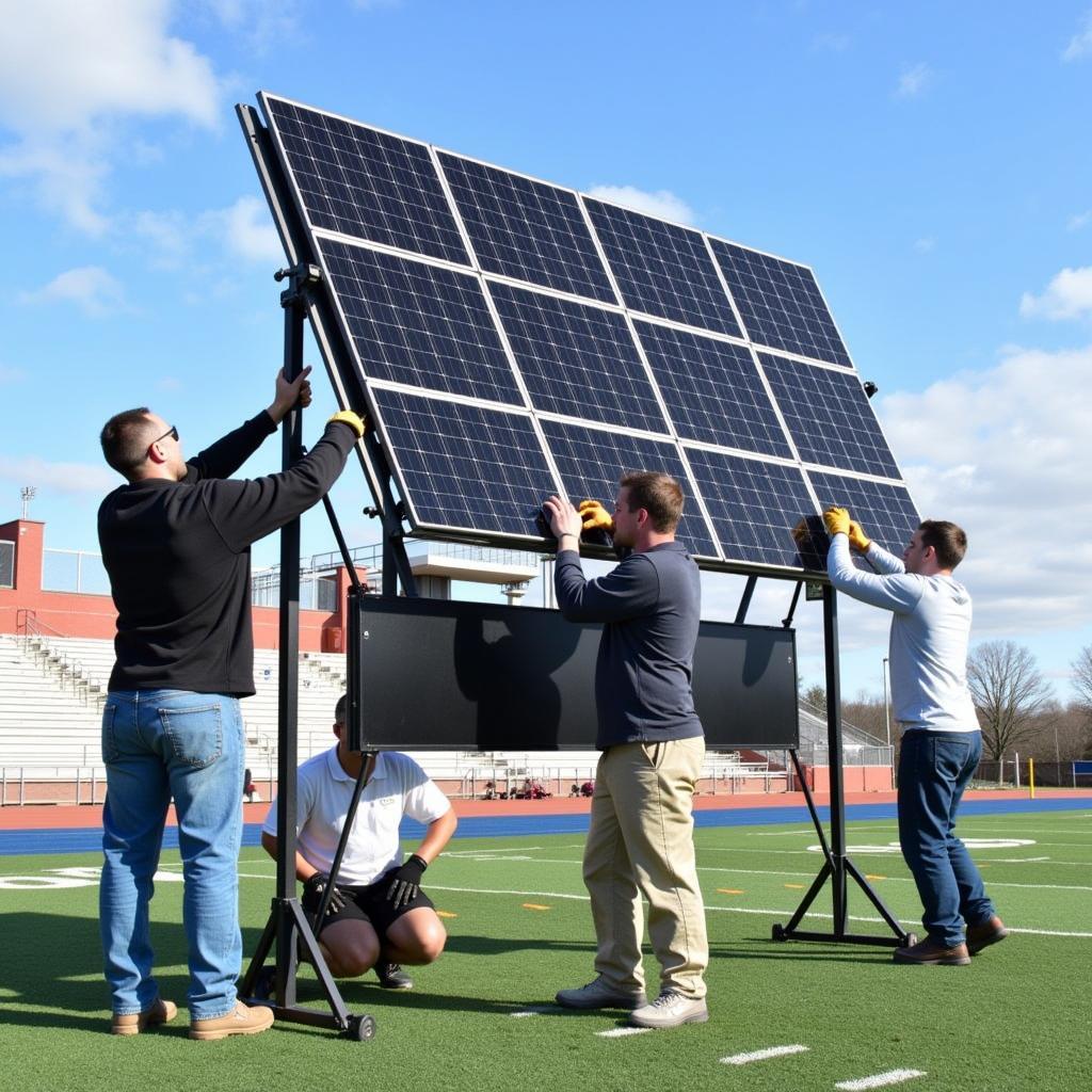 Solar Scoreboard Installation Process