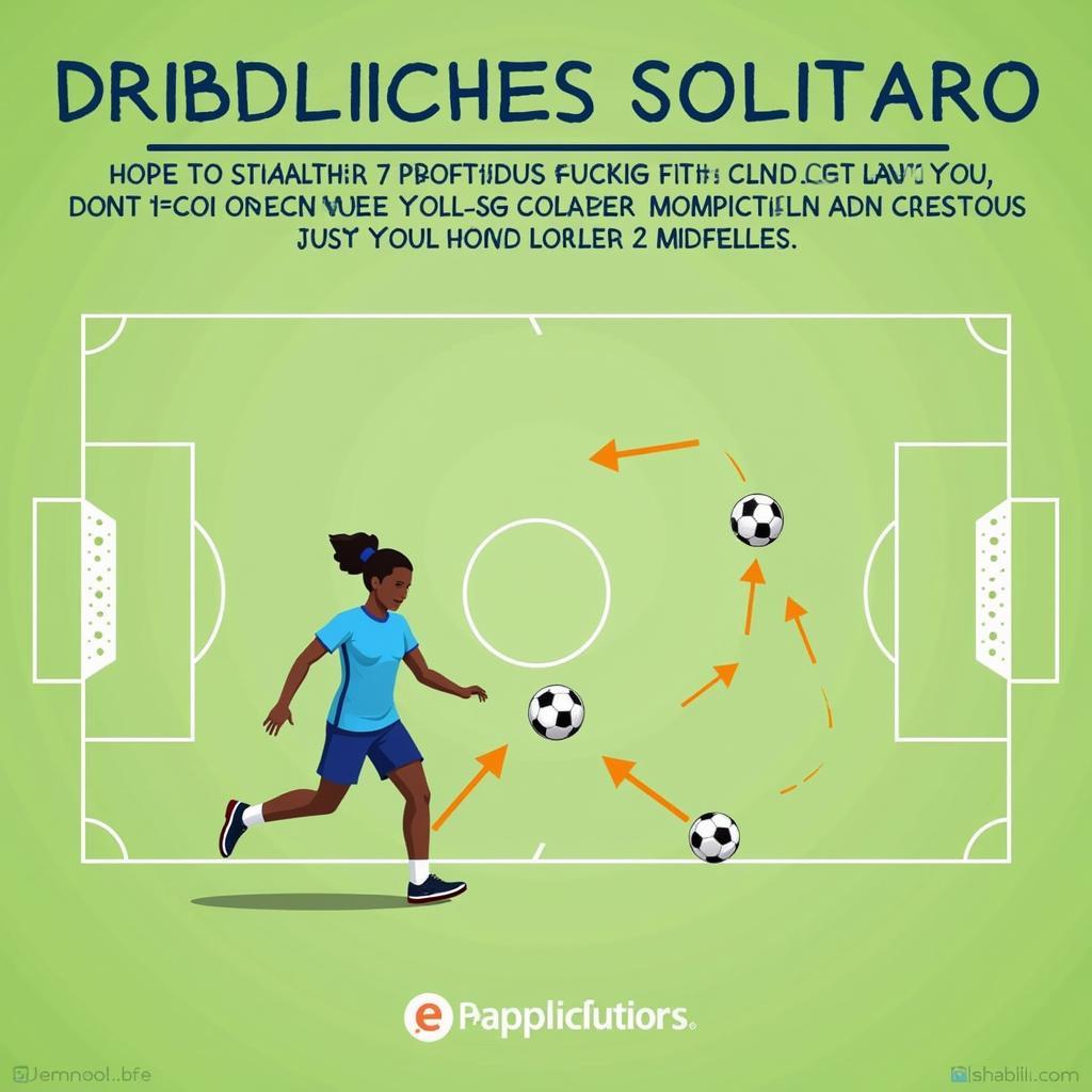 Midfielder demonstrating exceptional ball control and dribbling skills during a solitaro practice session.