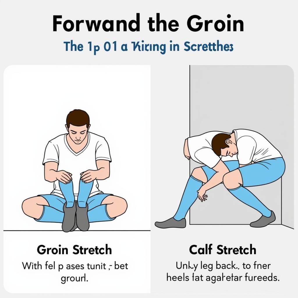 Solo Stretching for Groin and Calf Muscles