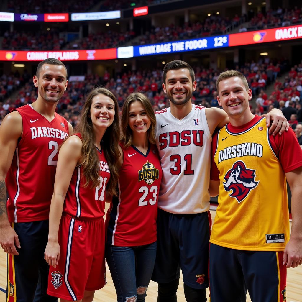 South Dakota State Fans Wearing Jerseys