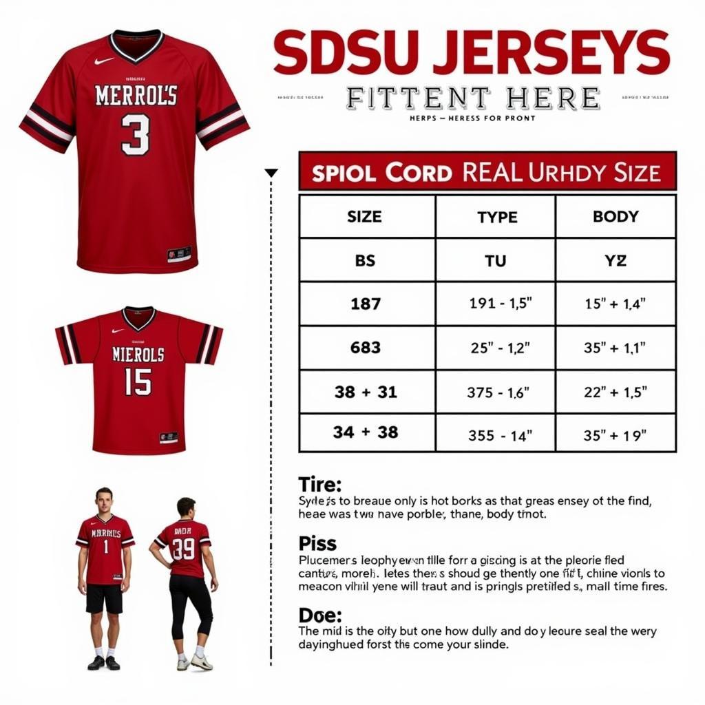 South Dakota State Jersey Sizing Guide