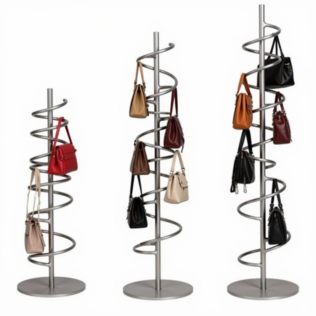 Spiral Handbag Racks in Various Sizes