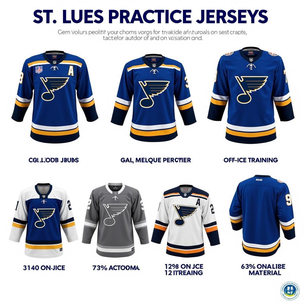 Different Types of St. Louis Blues Practice Jerseys