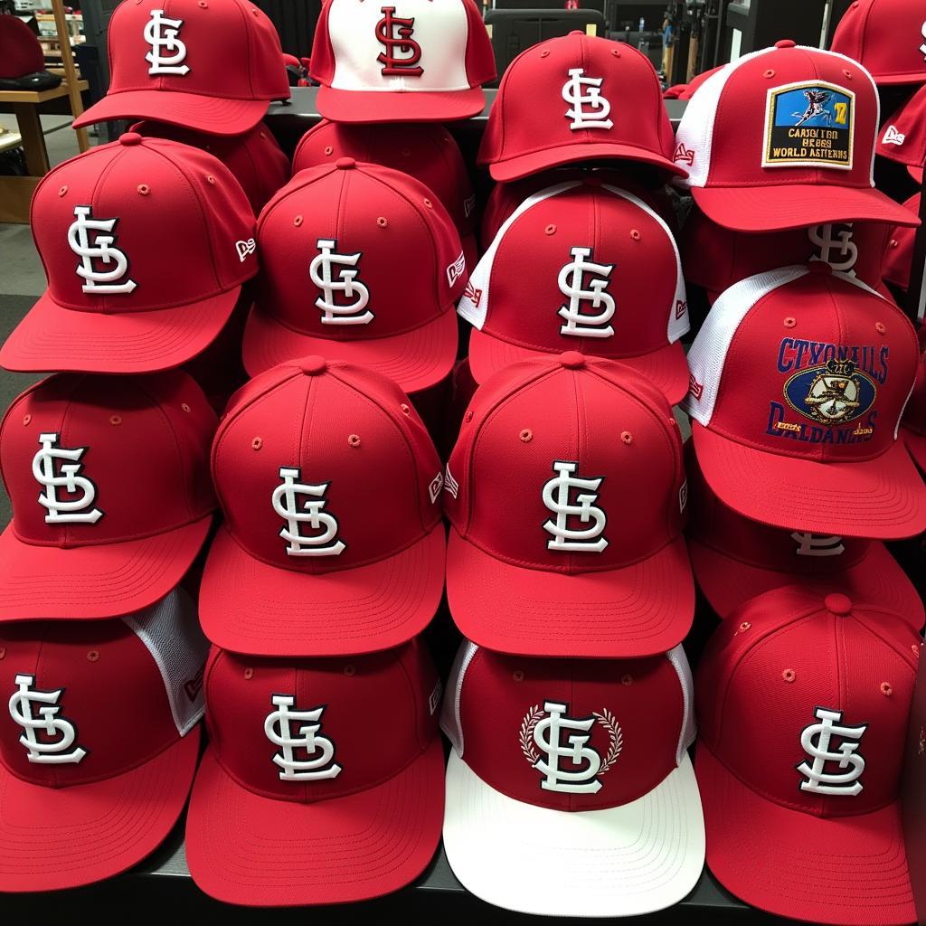 A Collection of St. Louis Cardinals World Series Hats