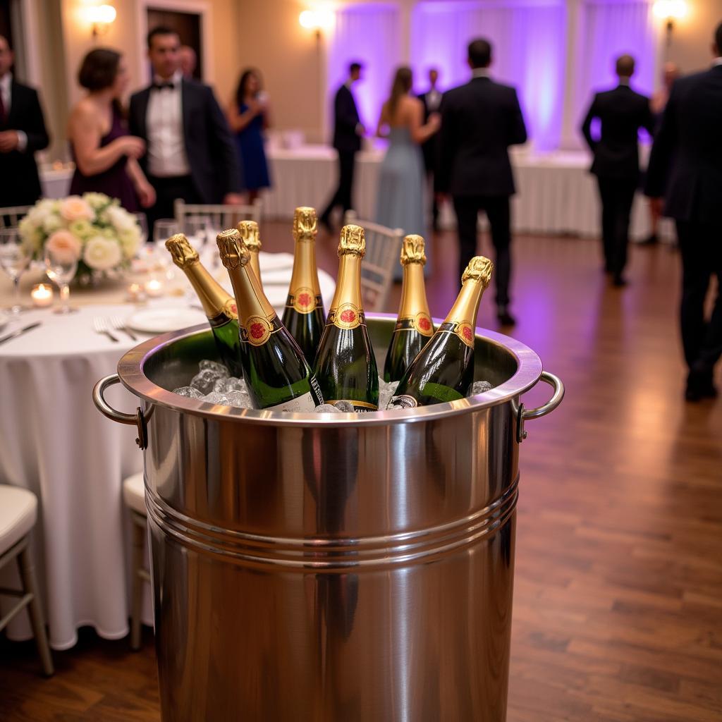 Stainless Steel Beverage Tub at a Wedding