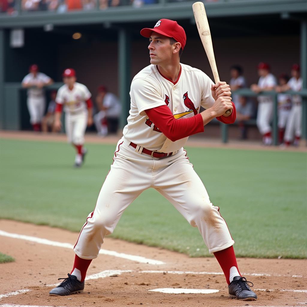 Stan Musial Playing Baseball