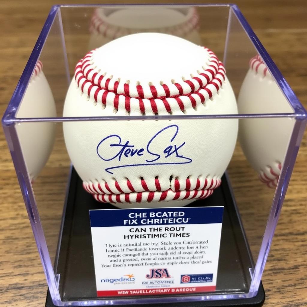 Steve Sax Autographed Baseball with COA