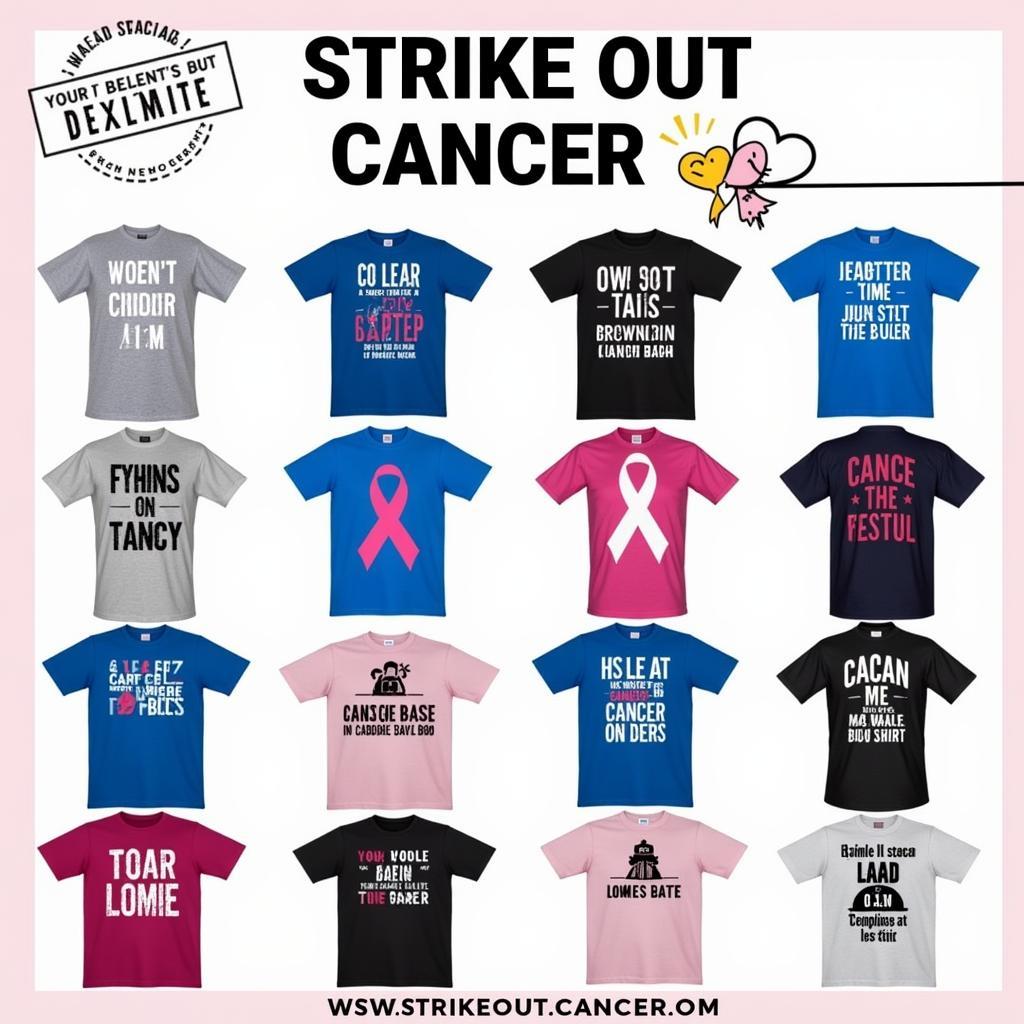 Strike Out Cancer Shirt Design Ideas