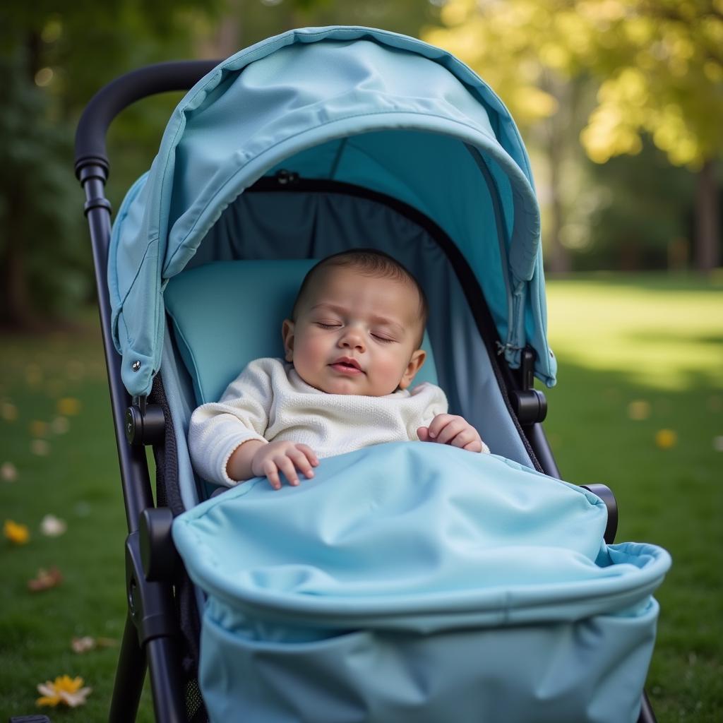 Stroller Blue and Baby Calm