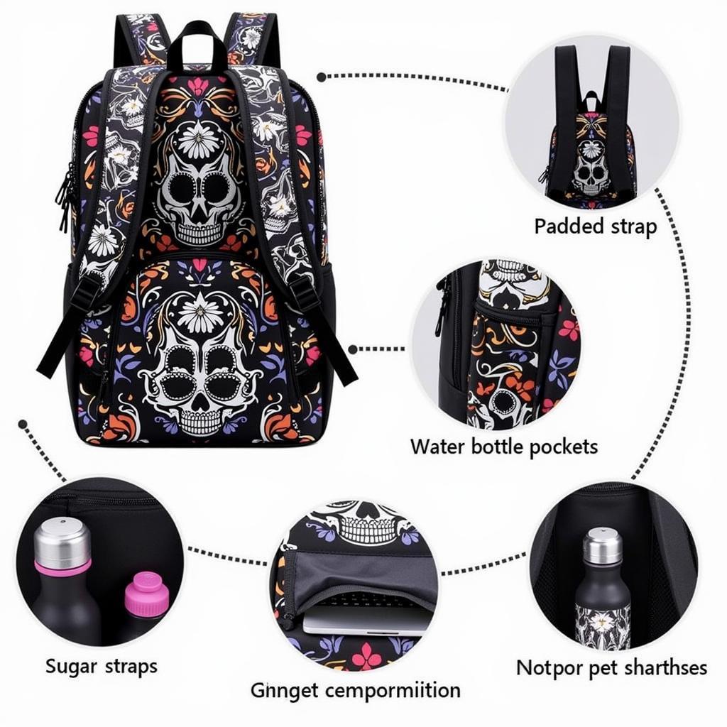 Practical Features of Sugar Skull Backpacks