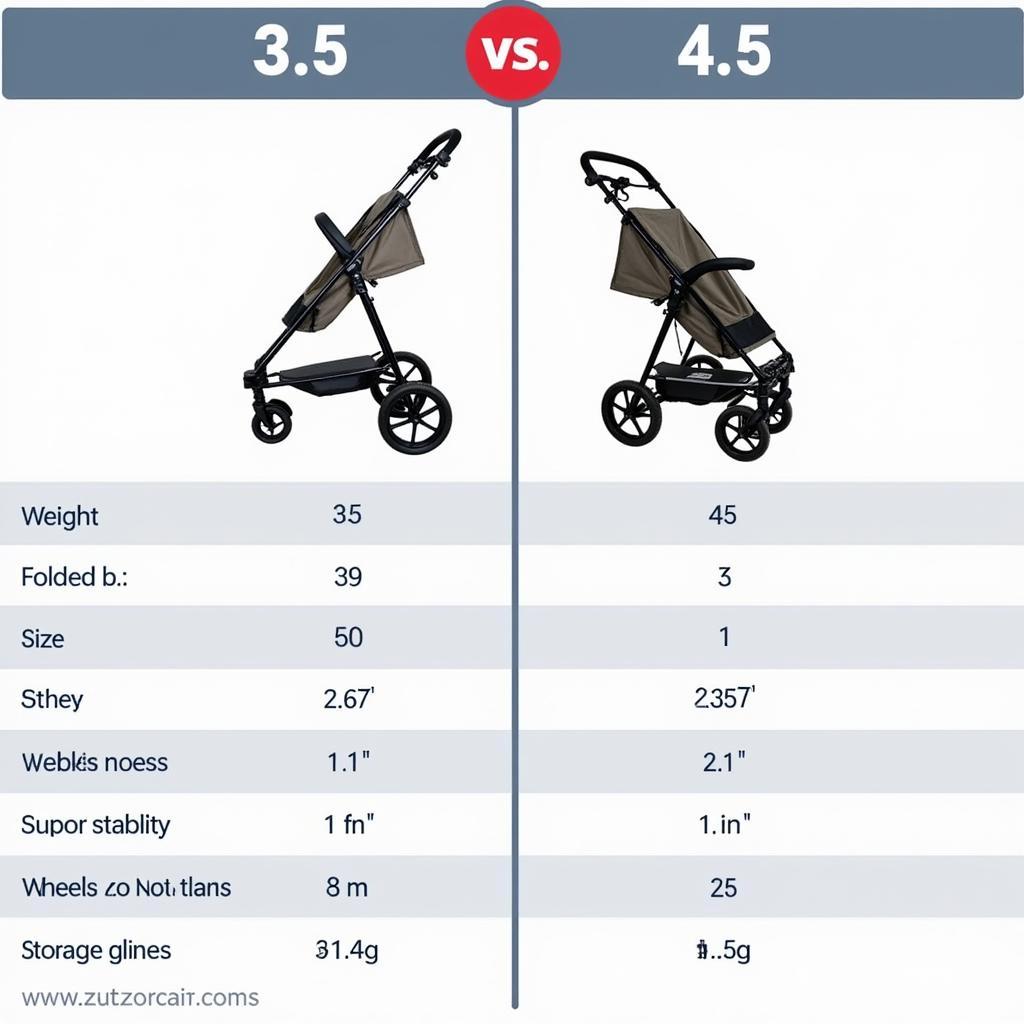 Sun Mountain 3.5 vs 4.5 Comparison Chart