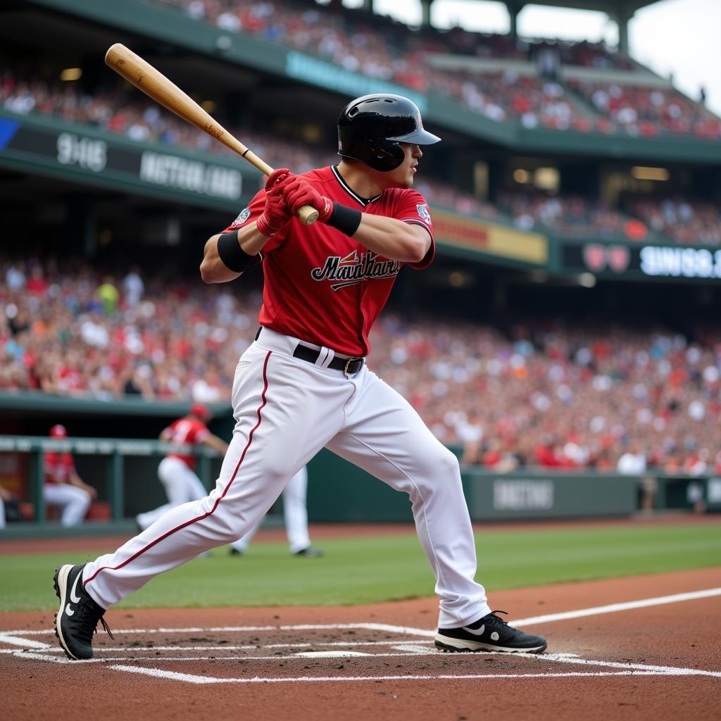 Swol League Baseball Player Hitting a Home Run