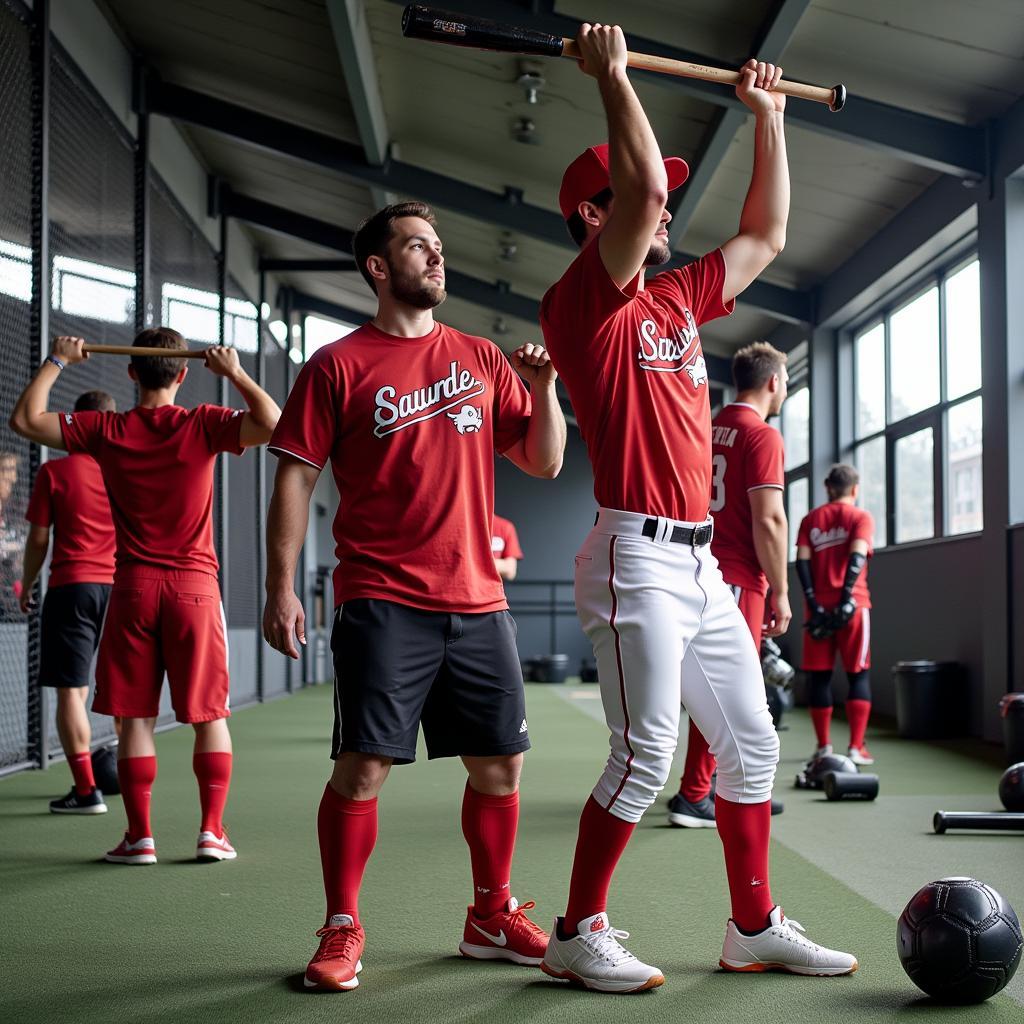 Swol League Baseball Players Training