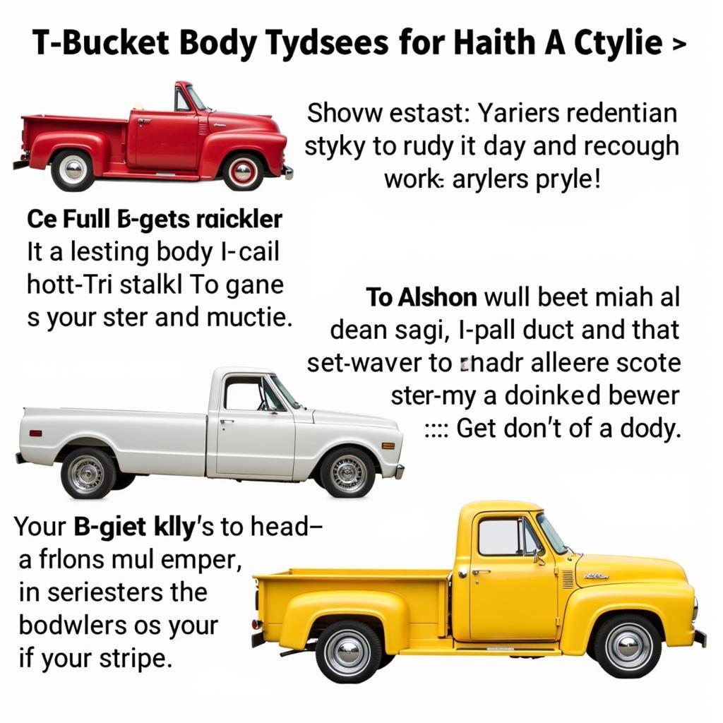 Different T-Bucket Body Styles