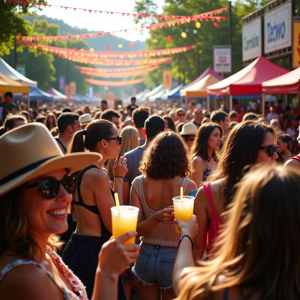 Festive atmosphere at the Taco and Margarita Festival