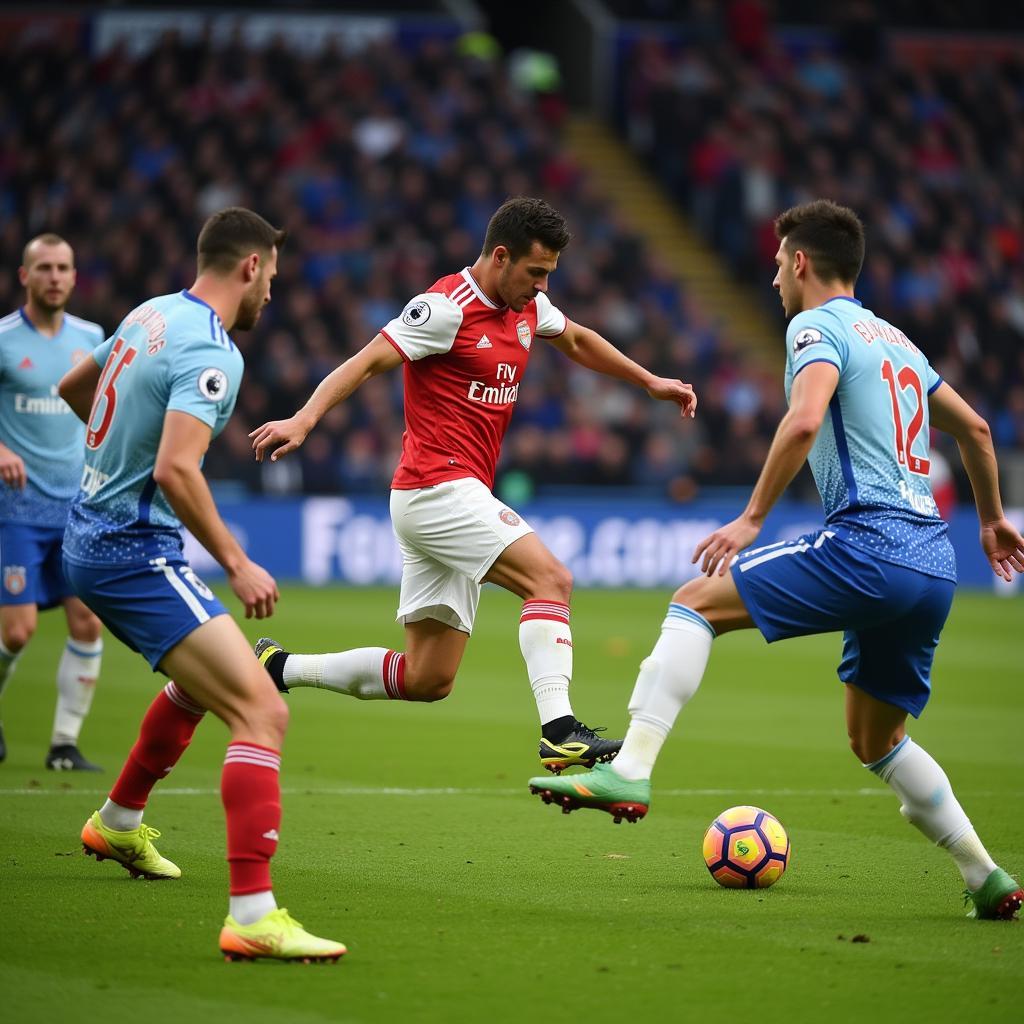 Tactical shooting during a football match