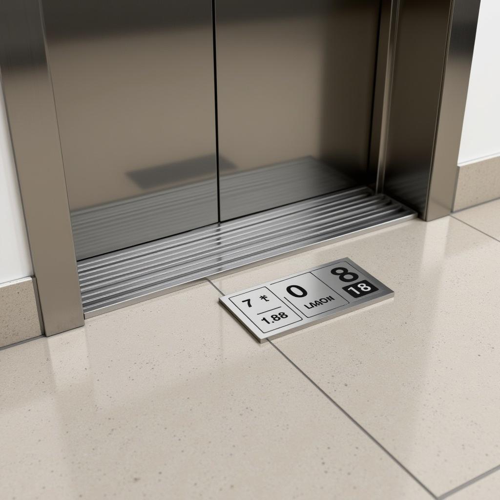 Tactile and Braille Elevator Floor Sign