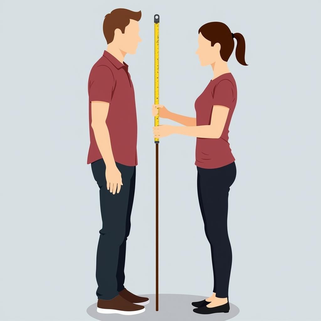 Measuring Cane Height for a Tall Person