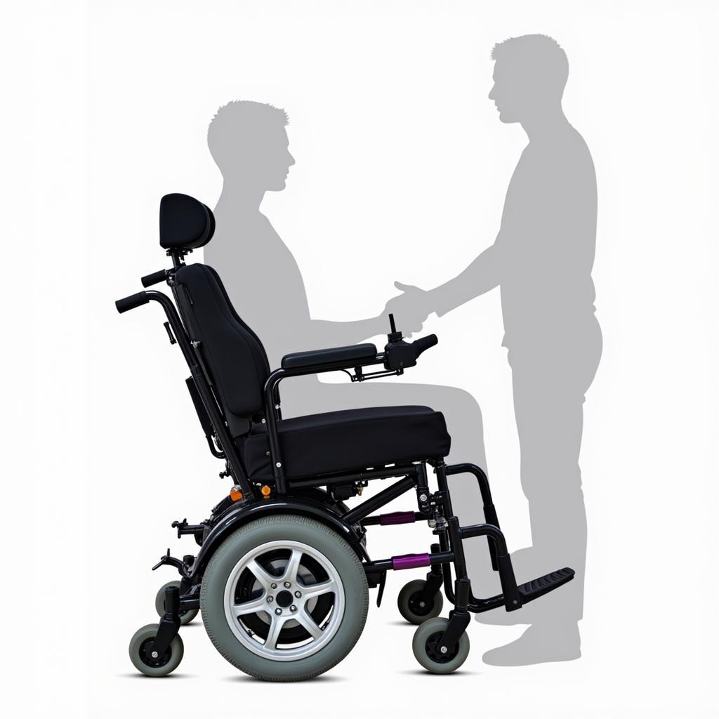 Tall Person Using a Power Wheelchair