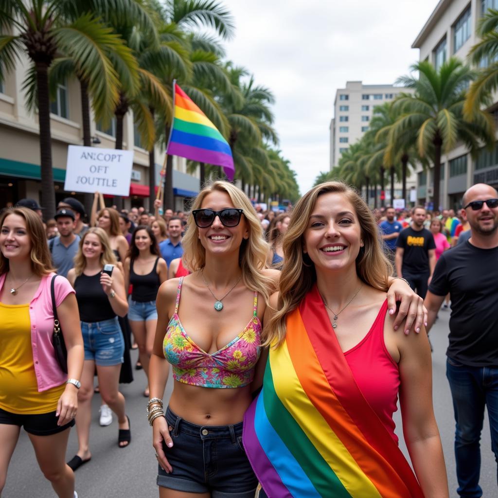 Tampa Pride celebration and community gathering