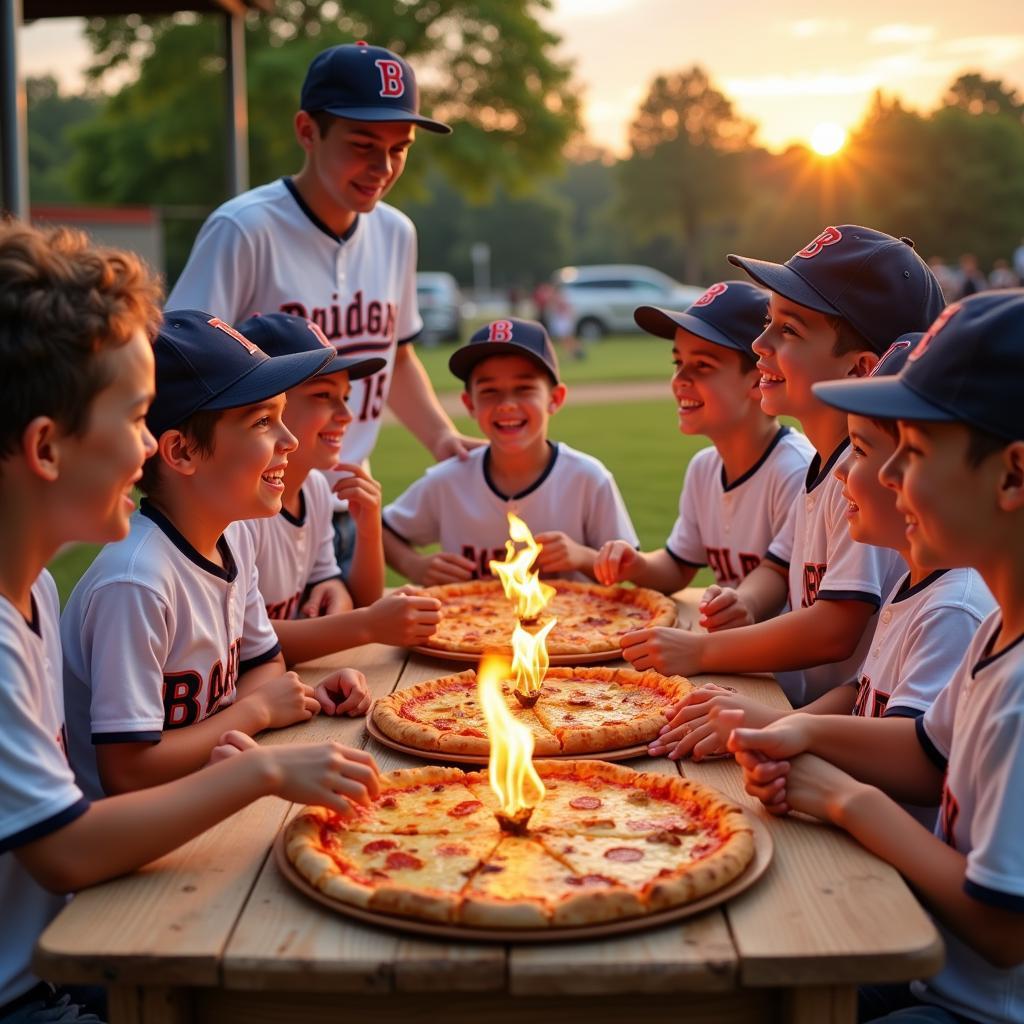 Team Celebrating Baseball Season