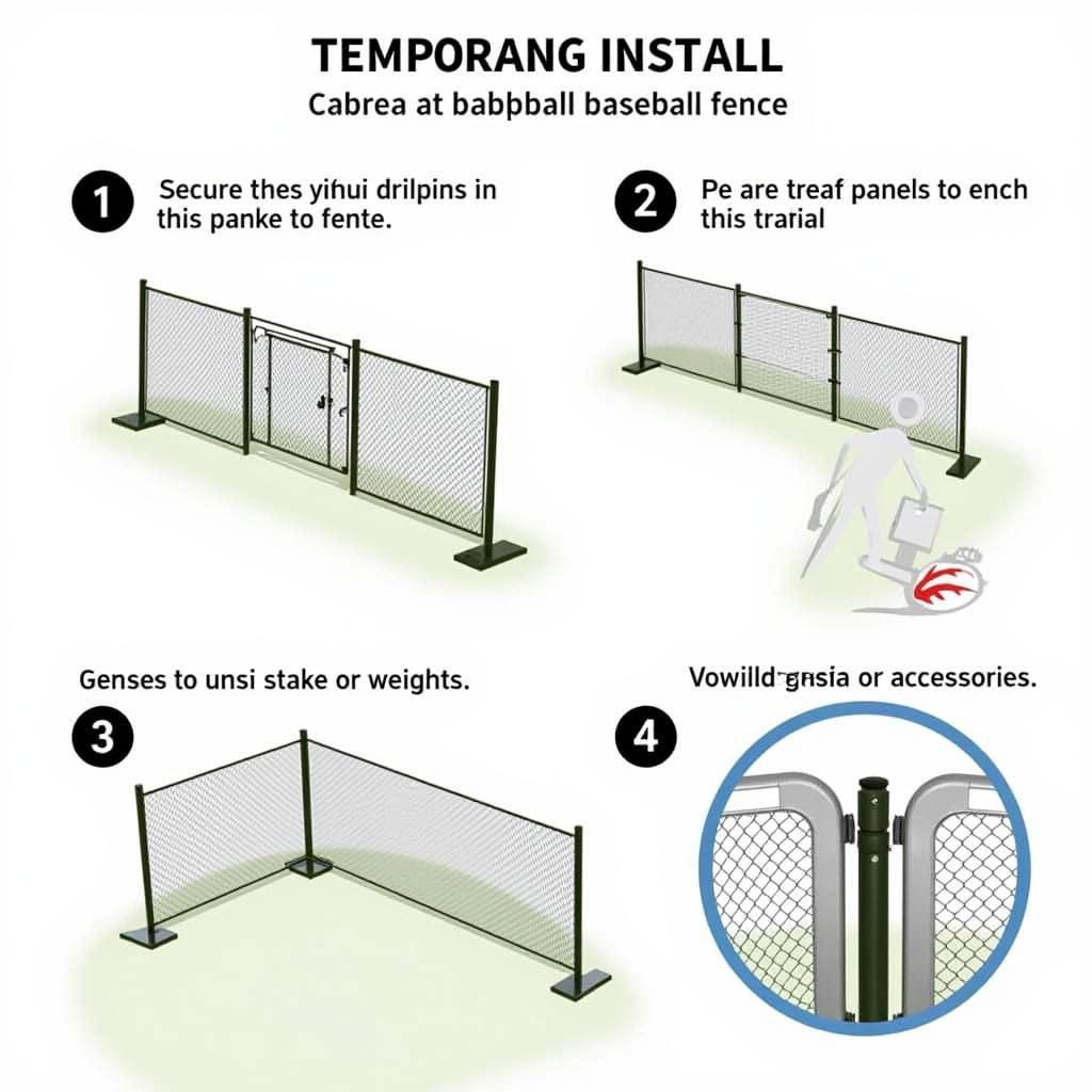 Installing a Temporary Baseball Fence