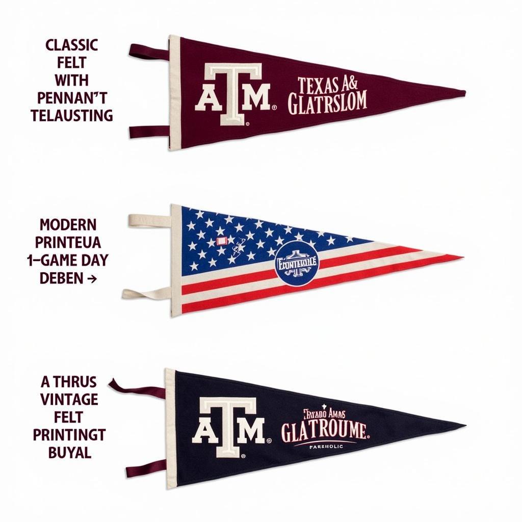 Texas A&M Pennant Types: Felt, Printed, and Vintage